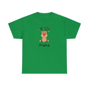 Mama Christmas Tee, Mama Matching Christmas TShirt, Unisex Heavy Cotton Tee
