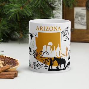 Arizona State Mug High Quality and Durable Ceramic Dishwasher and Microwave Safe Mug Hot Coffee Tea Cocoa Mug Friends Family Co-Worker Gift