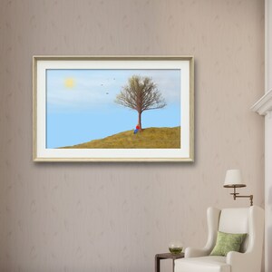 Happy Tree Digital Art Print Wall Art Deco Digital Art Download Digital Illustration Fine Print Download Fine Art Print image 8