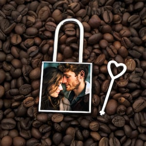Cadeado do Amor Personalizado com Foto – Presente Único para Casais, Casamento, Aniversário, Dia dos Namorados