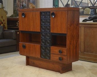 Armoire/bar brutaliste De Coene 1970's