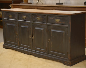 Buffet patiné couleur ardoise 1960's
