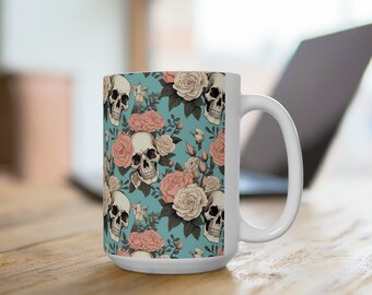 Floral Macabre - Ceramic Mug 15oz