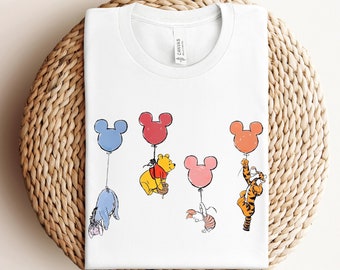 Disney Winnie The Pooh Shirt, Mickey Head Balloon Shirt, Disney Trip Shirts, WDW Disneyland Shirts, Disney Balloon Family Matching Shirts