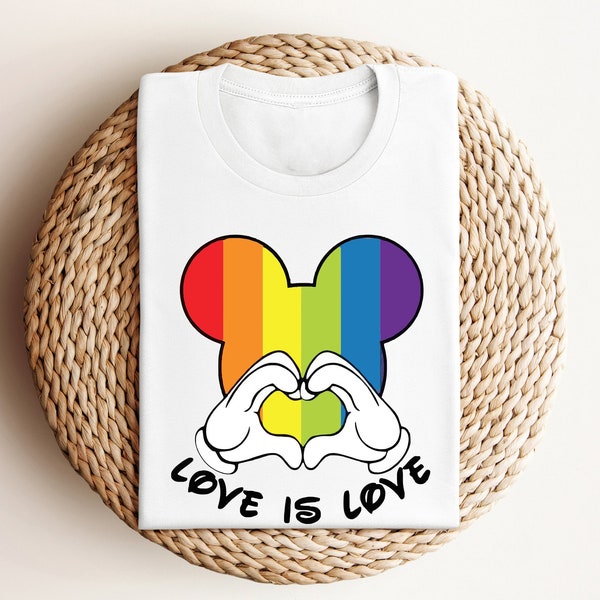 Disney Love Is Love Shirt, Human Rights Shirt, Disney LGBTQ Shirt, Equality Shirt, Rainbow Shirt, Disneyworld Shirt, Disney Pride Shirt