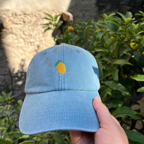 Vintage-Style Dad Hat – Lemon