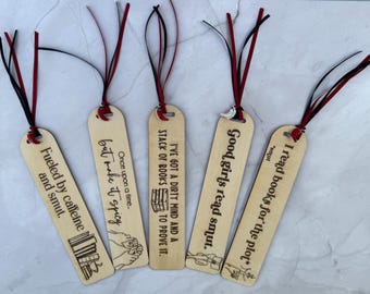 Engraved Wooden Smut Bookmark: Spicy Romance Novel Reader Gift
