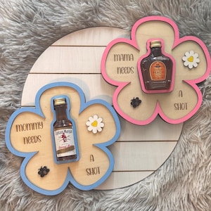 Mini Alcohol Shot Holder, Flower Alcohol Holder, Grownup Shooter Holder, Mommy Drink Holder, Funny Birthday Gift for Mom, Gag gift for Mom