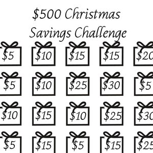 Christmas Money Savings Challenge