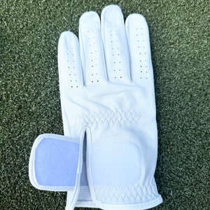 Mens Christmas gift. white leather customized initial monogram golf glove, luxury personalized gift for golf lovers. image 7