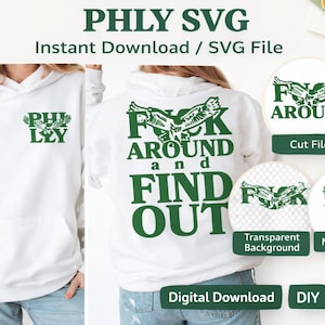 PHILLY Eagles SVG | F*ck Around & Find Out | Digital Download | Football Team SVG | Front and Back Design | Cricut Silhouette Cut File