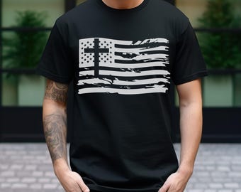 Camiseta con la bandera de EE. UU. para hombre, camisetas cristianas para hombre, camiseta patriótica estadounidense, estilo militar, regalo del Día del Padre, camiseta conservadora estadounidense, libertad, Jesús.
