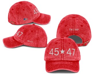 45 47 Hat Embroidered Trump Hat MAGA Hat Pink Trump Hat Ladies Trump Hat Cute MAGA Hat American Flag Hat Trump Merch Trump Girl Hat Pink