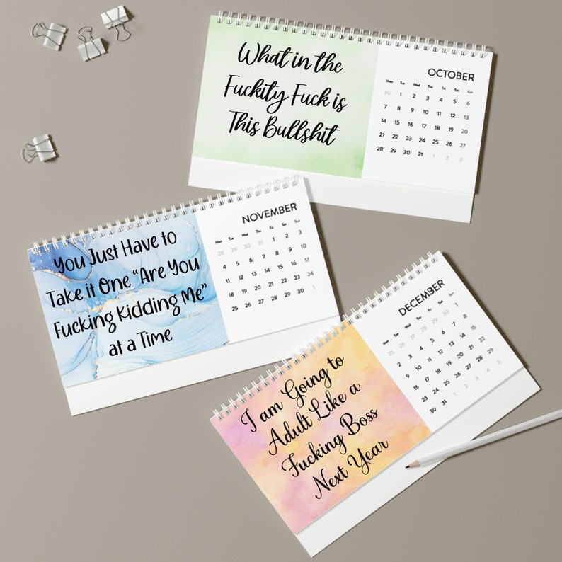 Maybe More Swearing Will Help 2024 Desk Calendar Etsy