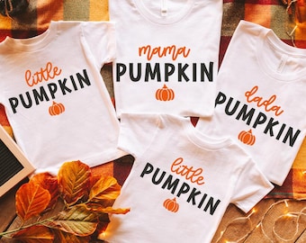 Custom Family Pumpkin Shirt, Mama and Mini Shirts, Fall Matching Family Outfits, Mommy and Me, Retro Fall Gift, Pumpkin Season, Fall T-shirt