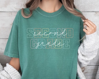 Comfort Colors® Second Grade Teacher Shirt, 2nd Grade Teacher Shirt, Second Grade T-Shirt, 2nd Grade TShirt, Elementary School, Teaching Tee