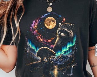 Jimothy Raccoon Shirt, Viral Seattle Feral Legend Comfort Colors® Tee, Retro Trash Panda Moon Tshirt, Round King Cottagecore Animal Meme Tee