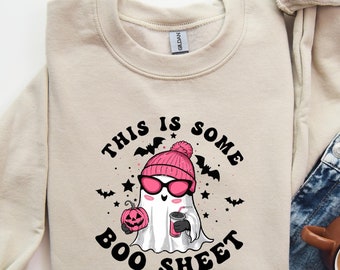 This Is Some Boo Sheet Sweatshirt, Ghost Sweatshirt, Boo Shirt, Spooky Ghost Hoodie, Cute Ghost Shirt, Spooky Season, Halloween Women Shirt
