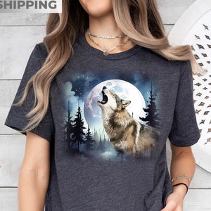 Meme Shirt, Vintage Wolf 90s Graphic Shirt, Wolf Lovers Retro T Shirt, 2000s Nature Moon Shirt, Unisex Graphic Tee, Wolf Shirt, 90s Shirt