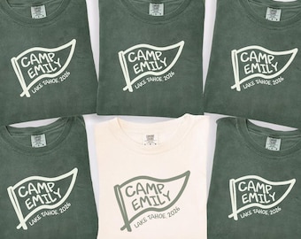 Custom Camp Bachelorette Shirts, Lake Weekend Tee, Personalized Bride Camp Bach Shirt, Girls Trip Cabin Crew Matching Tees, Lake Bach Shirts