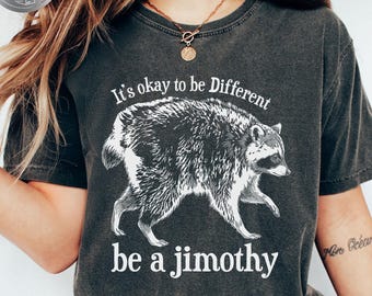 Jimothy the Raccoon Graphic Tshirt, Funny Seattle Washington Meme, Local Cryptid Trash Panda 90s Shirt, Comfort Colors® Unisex Weirdcore Tee