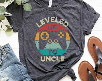 Leveled Up To Uncle Shirt, Cool Uncle Shirt, New Uncle Shirt, Fathers Day Shirt, Uncle Shirt, Uncle To Be, Gamer Uncle Shirt