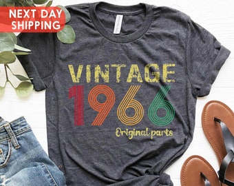 Vintage 1966 Original Part Tee, 60th Birthday Shirt, 60th Birthday Gift For Men, 60th Birthday Gift For Women, 1966 Retro Birthday Shirts
