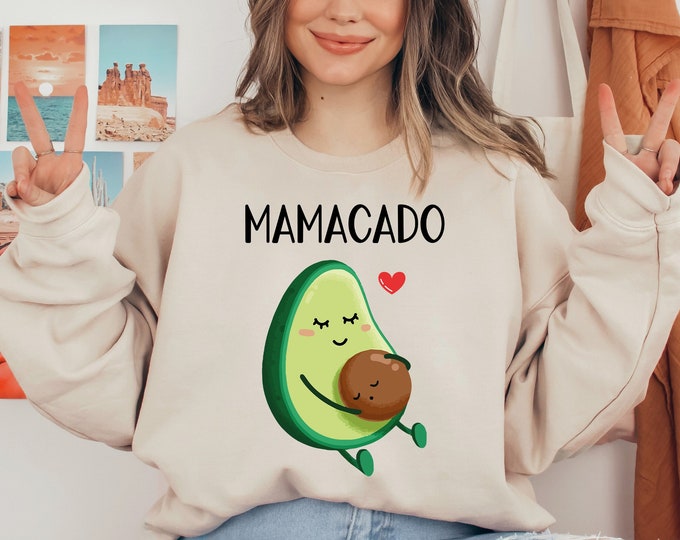 Mamacado Sweatshirt and Hoodie, Baby Announcement Shirt, New Mom Gift, Pregnancy Reveal Shirt,Baby Shower Gift, Maternity Shirts