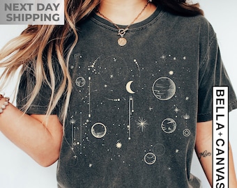 Celestial Shirt, Astrology Shirt, Spiritual Shirt, Aesthetic Shirt, Moon Shirt, Mystical Shirt, Moon Phase Shirt, Astronomy Shirt, Retro Tee