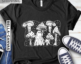 Ghost Town, Funny Mushroom Shirt, Retro Halloween Shirt, Spooky Season, Gothic Clothes, Weirdcore Shirt, Unhinged Shirt, Halloween Ghost Tee