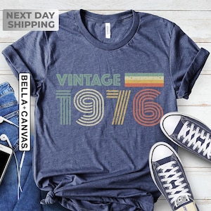 Vintage 1976 Retro Style 50th Birthday T Shirt, fiftieth gift ideas, 50th Birthday Gift for Men, 50th Birthday Shirt, Vintage 1976 Shirt