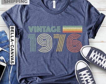 Vintage 1976 Retro Style 50th Birthday T Shirt, fiftieth gift ideas, 50th Birthday Gift for Men, 50th Birthday Shirt, Vintage 1976 Shirt