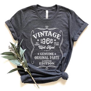 1966 Limited Edition Shirt, 60th Birthday Shirt, Vintage 1966 Shirt, 60th Birthday Gift For Women, 60 Bday Tee For Men, 1966 Well Aged Shirt image 4