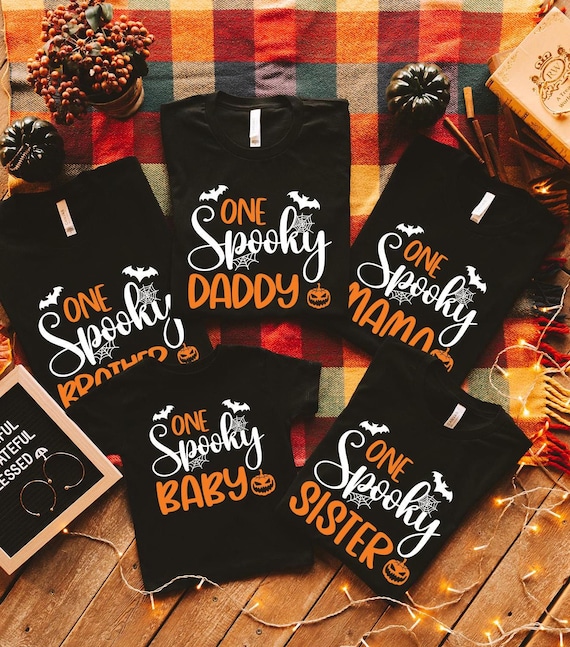 Spooky Family Shirt, Matching Halloween Family Shirts, Halloween Party Shirt, Family Halloween T-shirts, Spooky Season Mom Dad Baby Crewneck