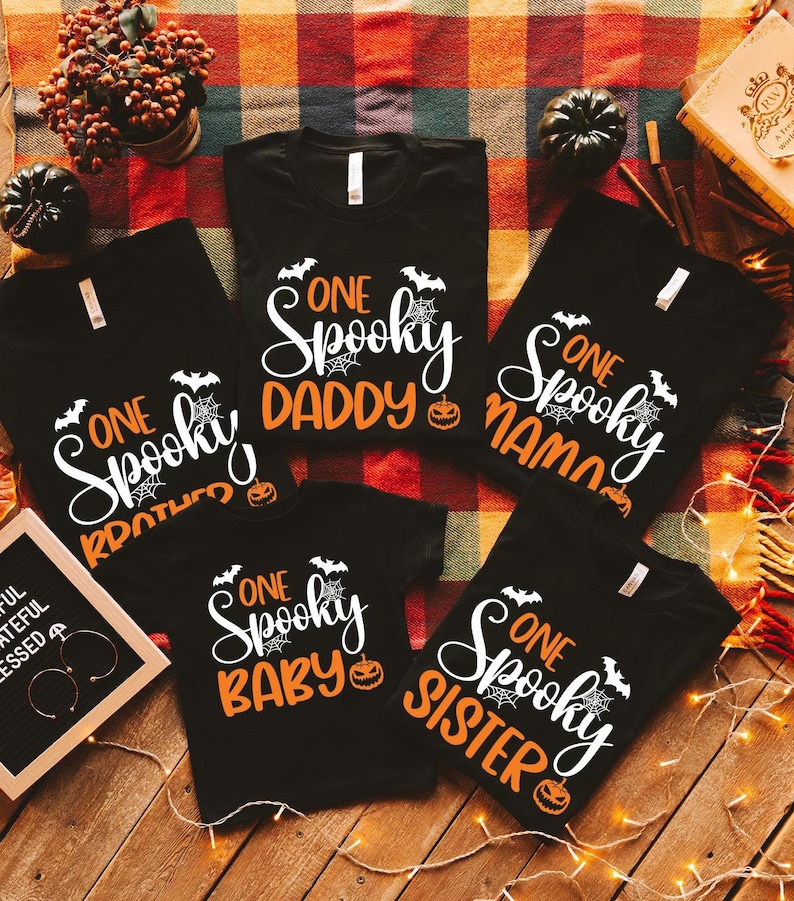 Spooky Family Shirt, Matching Halloween Family Shirts, Halloween Party Shirt, Family Halloween T-shirts, Spooky Season Mom Dad Baby Crewneck