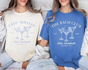 The Bach Club Bachelorette Shirts, Custom Location And Name Bachelorette Party Shirts, Social Club Luxury Bachelorette Party Gift Shirts