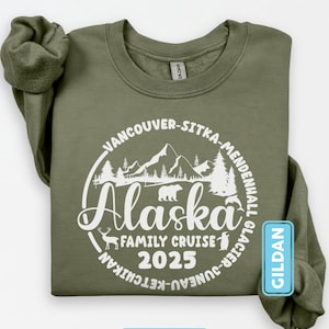 Custom Alaska Sweatshirt Shirt, Personalized Alaska Cruise Shirt, 2025 Alaska Cruise T-Shirts, Family Name Vacation, Matching Cruise Hoodie