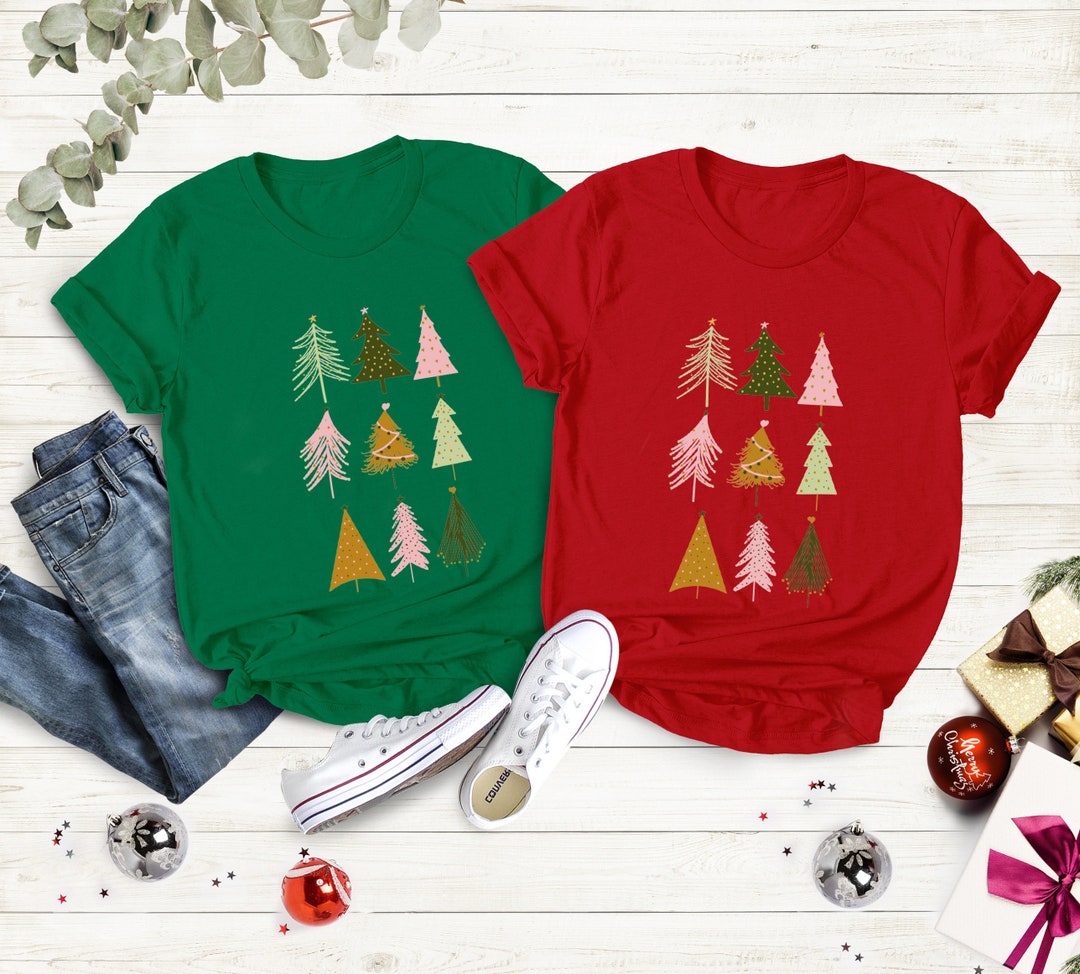 Christmas Trees Shirt Christmas Shirts for Women Christmas Etsy