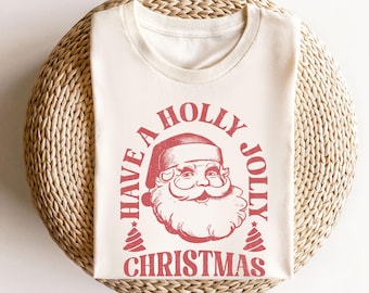 Retro Santa Tee, Santa Tee, Vintage Graphic Tee, Merry Christmas Shirt, Vintage Santa Graphic Tee, Santa Claus Shirt, Classic Christmas