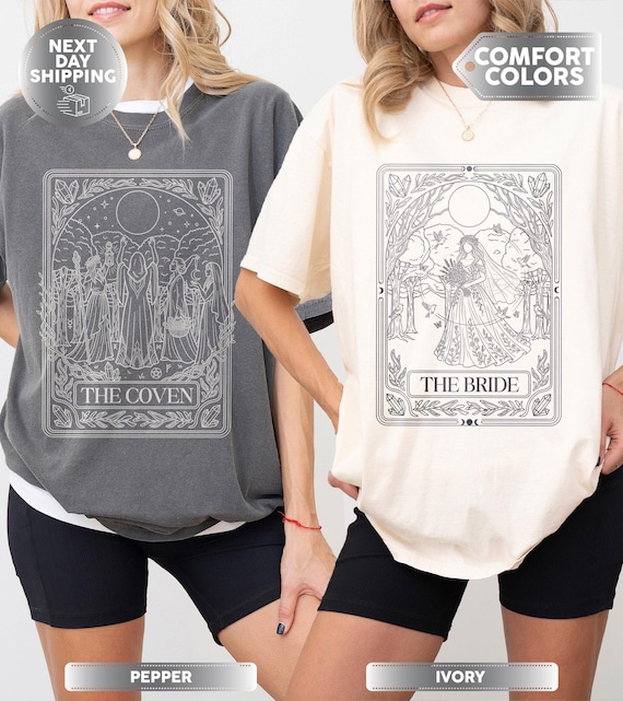 Custom Witchy Bachelorette Shirt, Tarot card Celestial Bach, Halloween Bachelorette Party Shirts, Witchy Shirt, Bride and Coven Wedding Tees