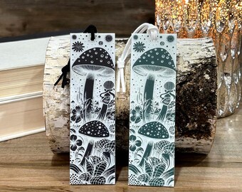 Acrylic Mushroom  Bookmark | Laser Engraved | Mushrooms | Book Lovers | Bookish Merch | Aesthetic Bookmark | Book Club