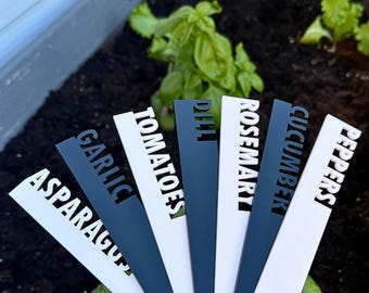 Herb Garden Stakes, Herb Plant Markers, Acrylic Plant Labels, Custom Vegetable Stakes, Gift For Gardeners, Herb Garden Markers, Plant Lover