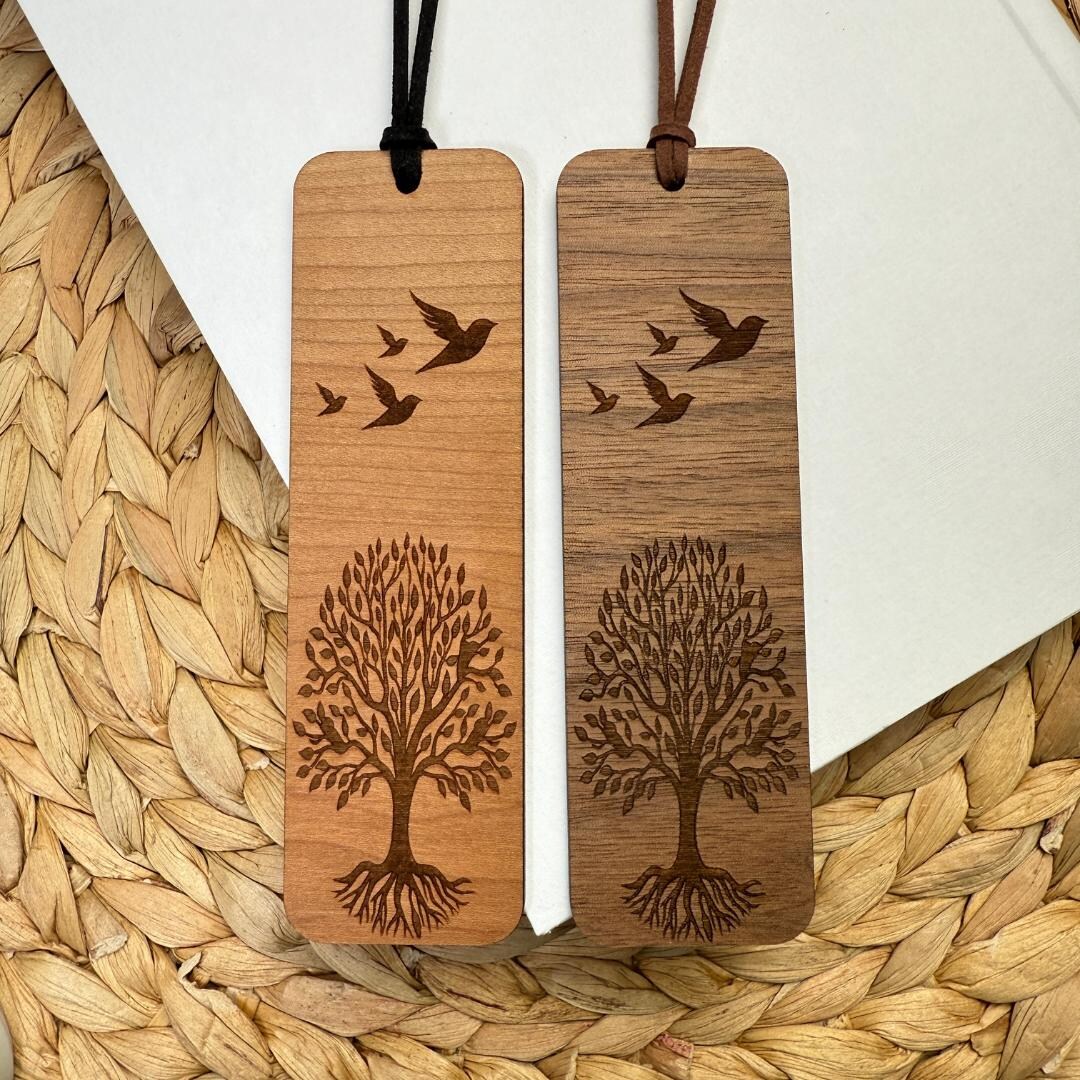 Tree of Life Wooden Bookmark, Custom Engraved Gift, Nature Lover ...