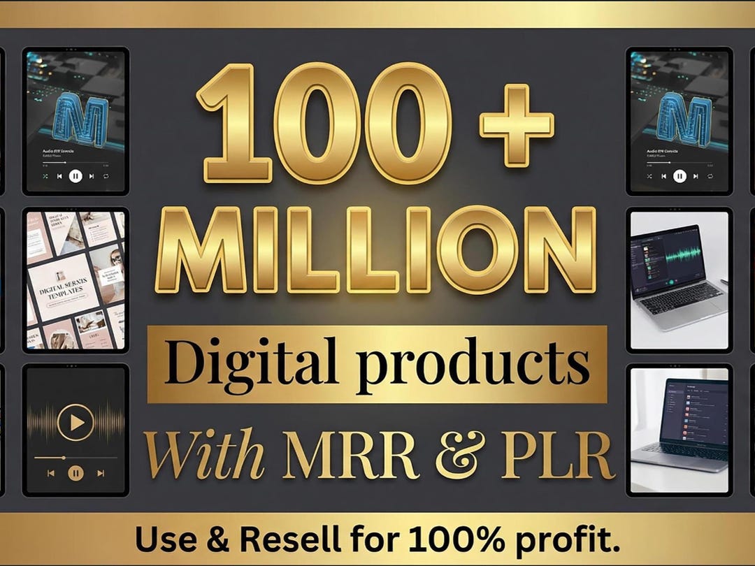 100 Million+ Ultimate MRR PLR Bundle | Passive Income Digital Products ...