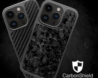 Pacchetto custodia per iPhone in fibra di carbonio - Forgiata + trama saia 3K - Vera fibra di carbonio - CarbonShield