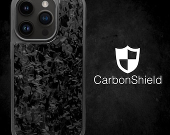 Custodia per iPhone in fibra di carbonio + protezioni per lo schermo gratuite - Fibra di carbonio forgiata - Vera fibra di carbonio - CarbonShield