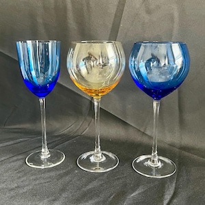 Lenox Gems Stemware | Balloon Wine Glass | Wine Glass | Blue or Yellow