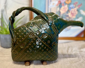 Handmade Pottery Watering Can | Gift for Plant Lover