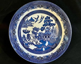 China Churchill Blue Willow: gemaakt in Engeland