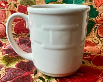 Longaberger Pottery Woven Traditions Ivory Mug